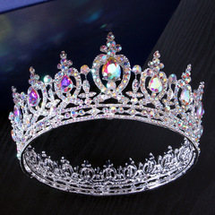 歐式跨境熱銷婚慶新娘皇冠 配婚紗合金皇冠髮飾攝影熱銷皇冠批發