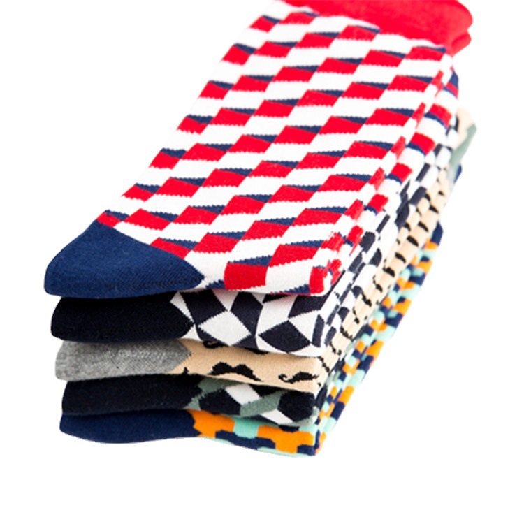 Autumn And Winter Colorful Trendy Socks Happy Socks Medium Tube Casual Cotton Socks_maomaolike.com