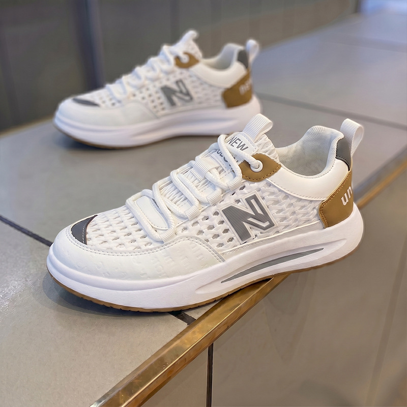 Carefully selected autumn breathable mesh sports shoes, trendy casual mesh shoes with hollowed-out soft soles, Jinjiang New Balance