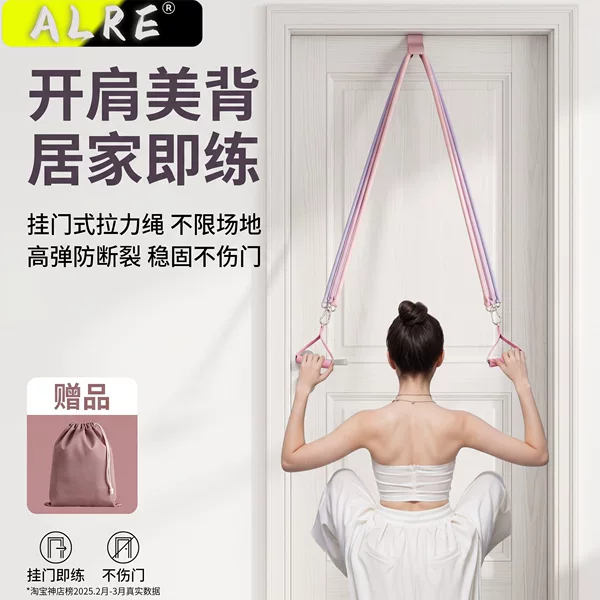 Resistance Bands for Shoulder and Back Exercises, Home Yoga Resistance Rope, Door-Mounted Back Workout Equipment, Home Fitness Equipment