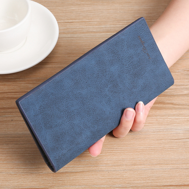 2024 new men's thin long wallet young student multi-card pu wallet Korean simple suit bag 2024 new men's thin long wallet young student multi-card pu wallet Korean simple suit bag