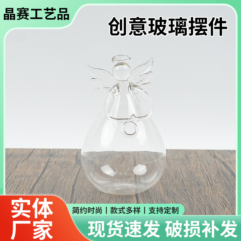 Transparent crystal glass decorations for home use