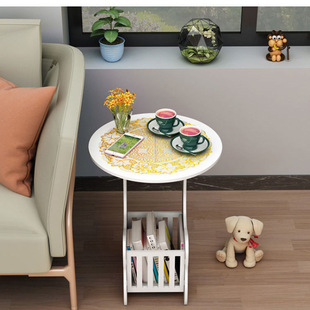 Balcony Living Room Sofa Small Coffee Table Bedside Small Square Table Multi-Layer Mini Small Apartment Simple Storage Amazon