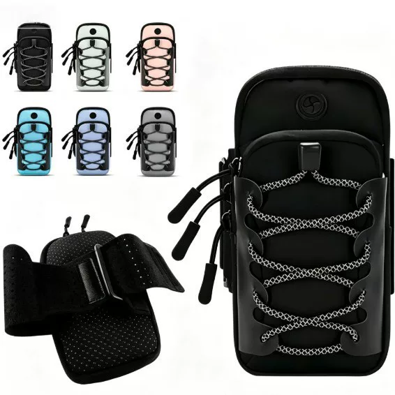 Cross-Border New Reflective Mobile Phone Arm Bag, Sports Arm Sleeve, Wrist Bag, Outdoor Portable Reflective Mobile Phone Bag for Men and Women, Waterproof