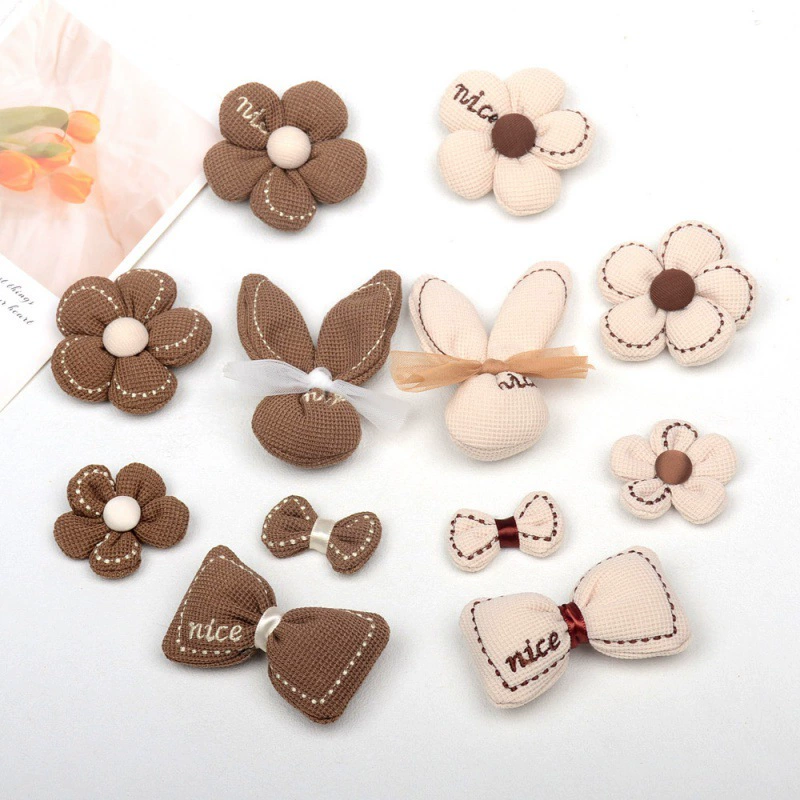 Demi-season rabbit, bow tie, hair accessory with accessories, Korean style, flowered