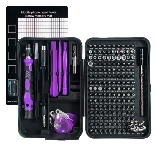 Mobile Phone and Telecommunications Repair Screwdriver Tool Multi-Purpose 170-in-1 Crv Chrome Vanadium Steel Screwdriver Set for Disassembly