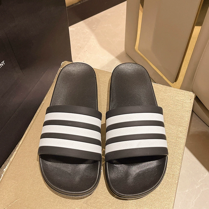 Классические летние повседневные женские сандалии с тремя полосками 2025 года, нескользящие, модные мужские уличные пляжные туфли на толстой подошве, прочные
