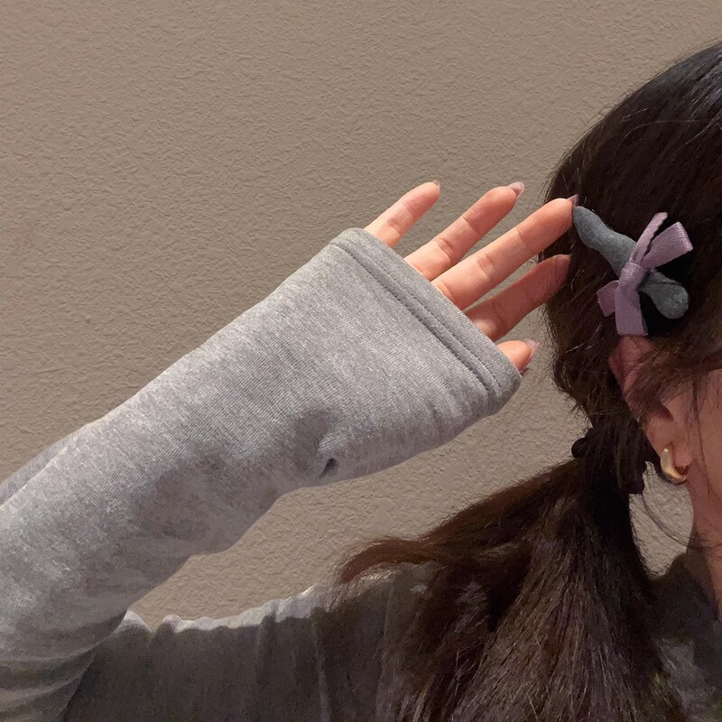 サイドクリップヘアアクセサリーシンプルな紫のリボングレーヘアクリップ女性の秋と冬の新しいスタイルのヘアクリップ前髪クリップ額カモノハシクリップ|undefined