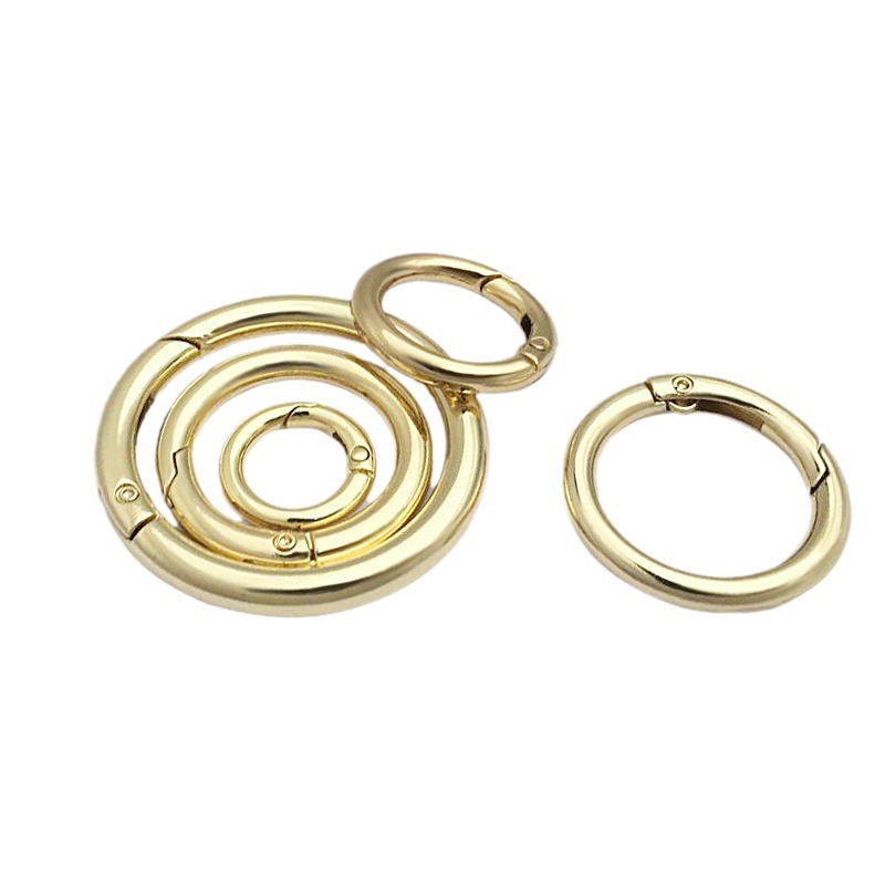 送料無料 欧州規格 亜鉛合金 スプリングリング ポータブルハンギングバックル オープンリング 追跡・紛失防止キーホルダー アクセサリー