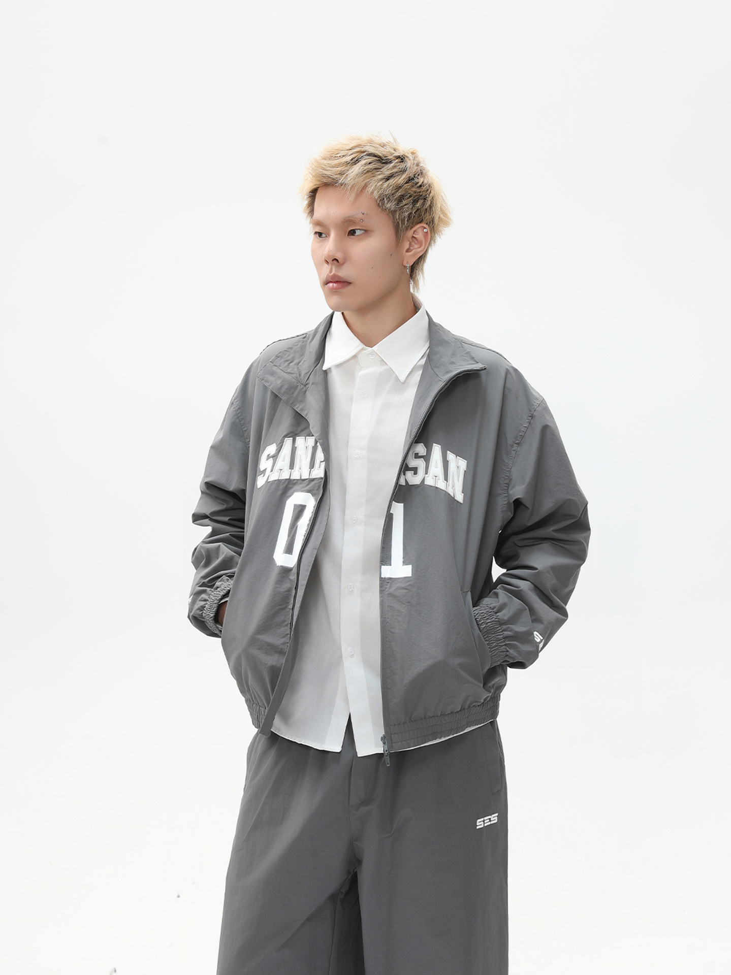 MTLCLOTHES Hombres| Estilo juvenil americano impresión de letras de tendencia de collar vertical función deportiva de moda casual