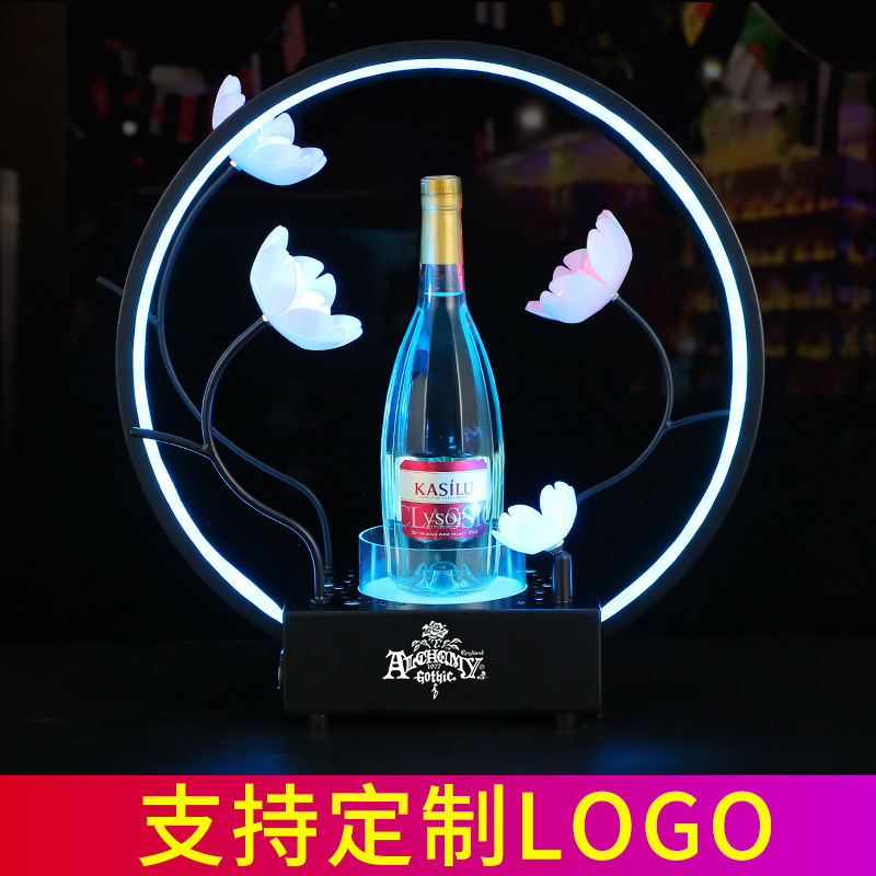 Fabricantes al por mayor bar KTV asiento de vino led luminoso base de vino tinto soporte de exhibición de champán club nocturno asiento de vino creativo