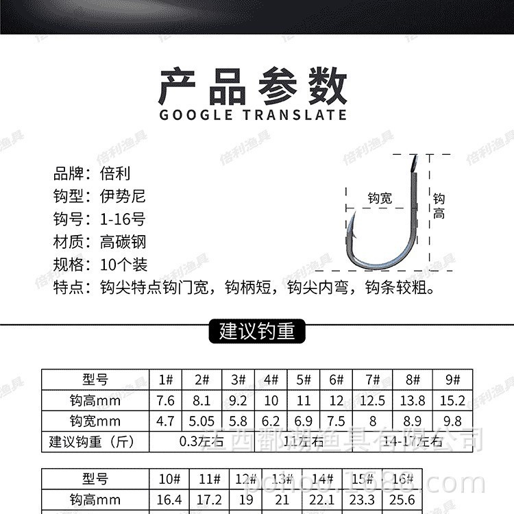 Qihu boutique iseini anzuelo gancho calidad negocio ventas directas de la fábrica