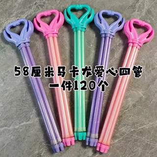 批发大号抽拉式漂流双管水枪透明五孔水炮针筒呲水枪沙滩戏水玩具