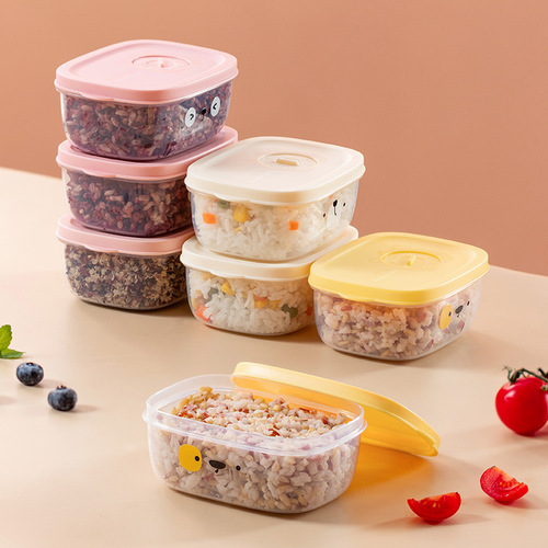 Small lunch box rice fat-reduced meal quantitative frozen brown rice fresh-keeping refrigerator storage food-grade multigrain rice packaging wholesale