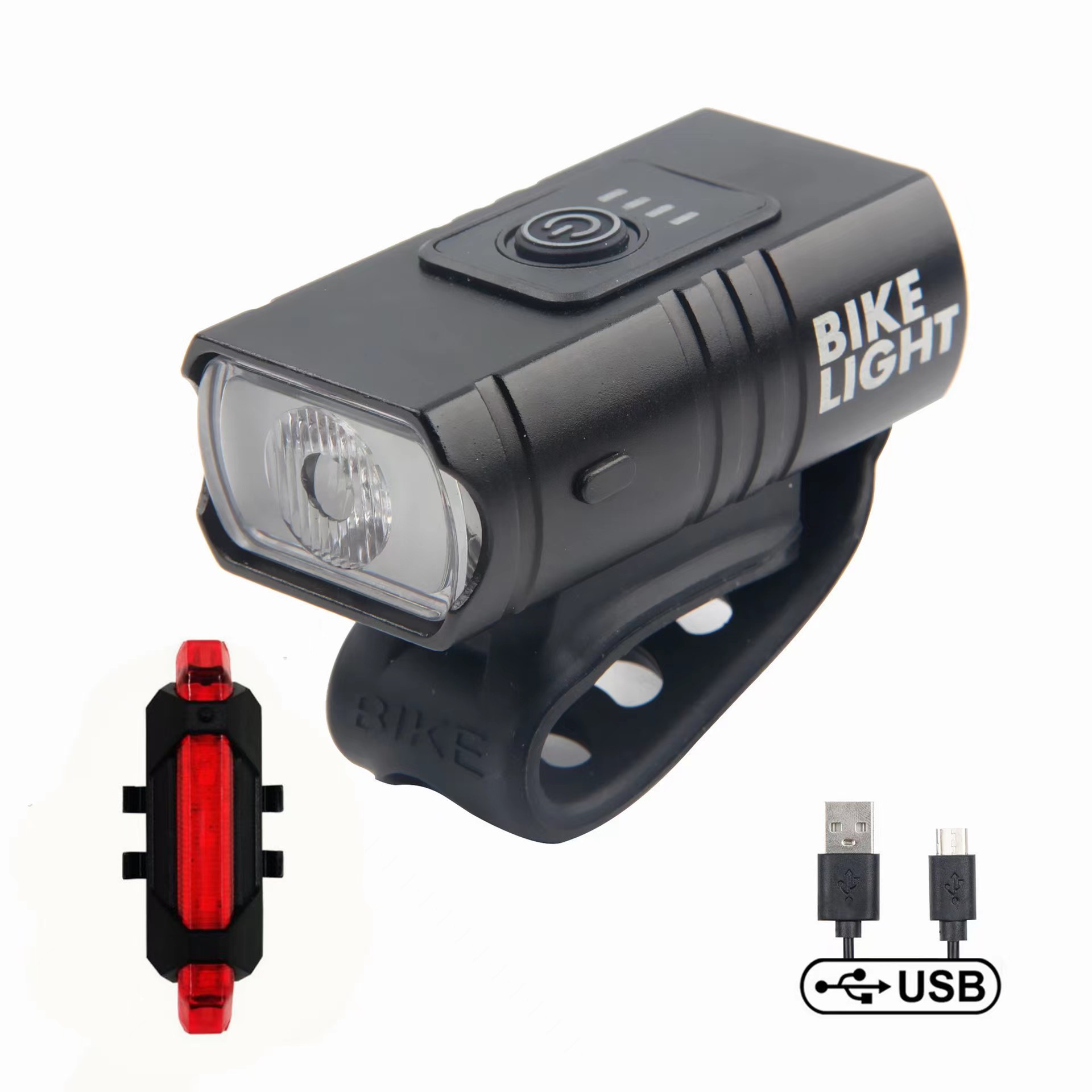 Faro de bicicleta transfronterizo 2 * T6, iluminación de conducción nocturna de aleación de aluminio con carga USB y pantalla electrónica, juego de ciclismo al aire libre