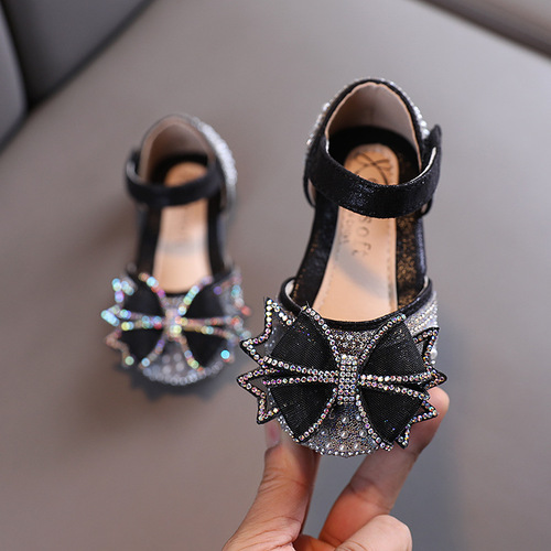 2024 Spring and Autumn Girls Korean Style Dance Shoes for Primary, Middle and Older Children Single Shoes Performance Shoes Princess Leather Shoes Network