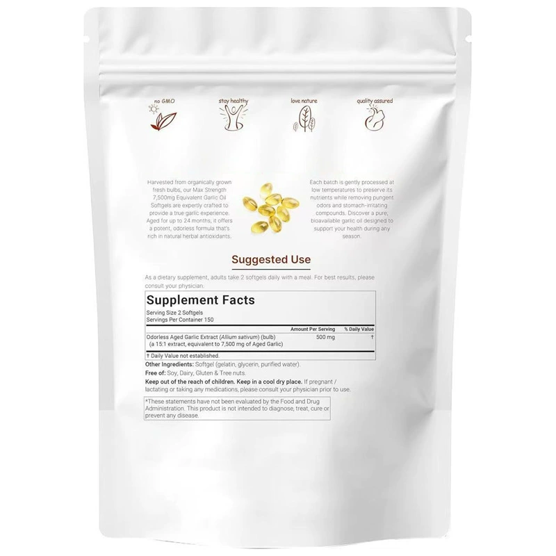 Новый товар в наличии, продажи с наибольшими продажами AgedGarlic Extract odorless garlic oil soft capsule OEM