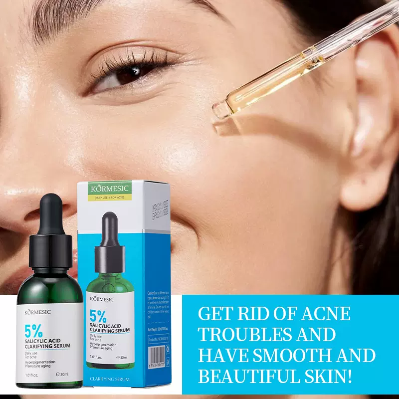 KORMESIC全英文水杨酸精华液净痘Facial serum跨境外贸厂家批发