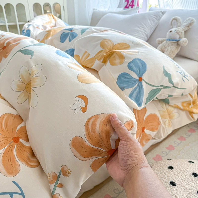 Cotton duvet cover for elementary school students, bedspread