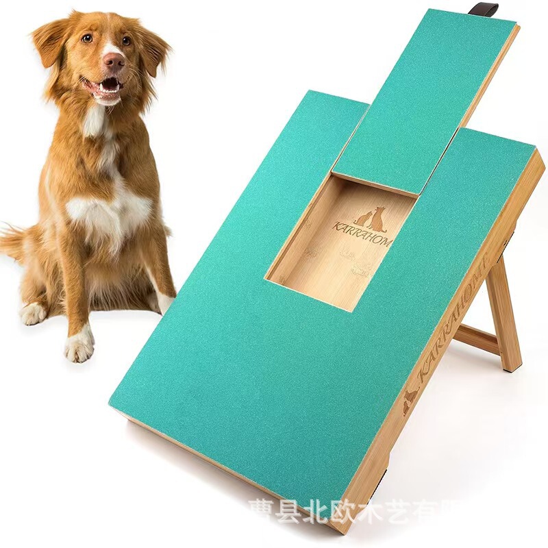 Wooden Vertical Dog Scratching Board Foldable Cleaning and Beauty Tools Solid Wood Pet Supplies Dog Sandpaper Claw Grinding Board