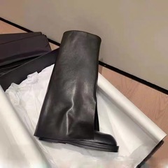郭采潔ケン豆の同じ円頭のズボンの管の靴は街を揚げますが、膝の長い筒の靴の女性の国の潮のやせている靴の騎士の靴の女性を過ぎません。