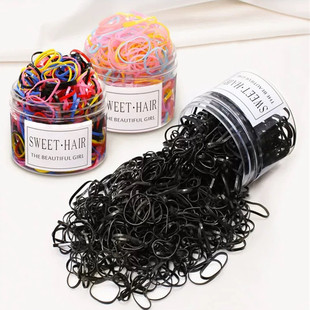 Disposable rubber band hair rope head jewelry net red hair ring color head rope female black Korean children's cute and thick