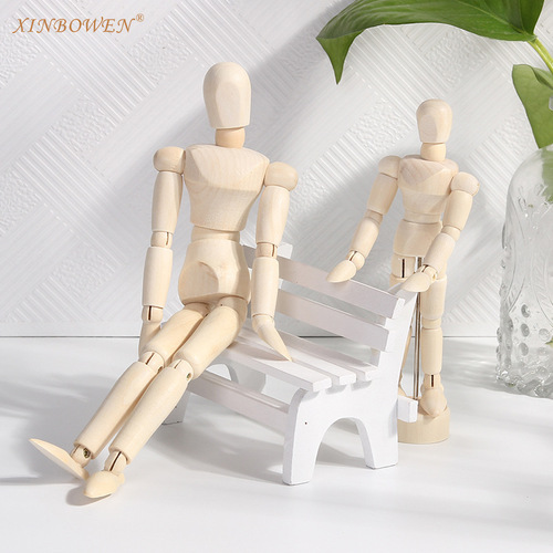 Painting joints handmade puppet toys flexible art painting sketch puppet human body wooden model