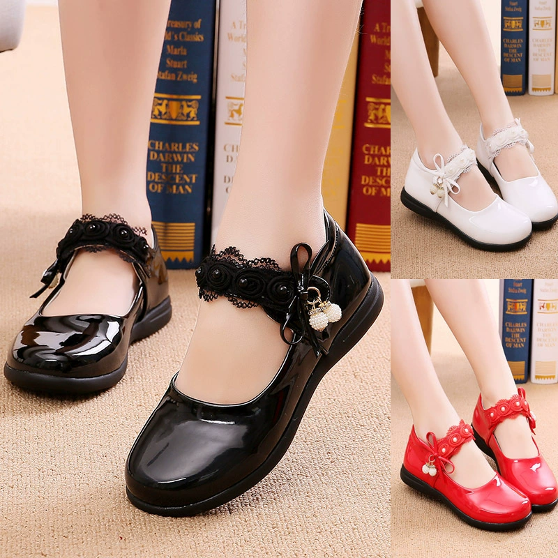 Кожаная обувь для девочек, весна и осень 2022, новая детская обувь, обувь принцессы для девочек, белая черная обувь для учащихся начальной школы, обувь для выступлений