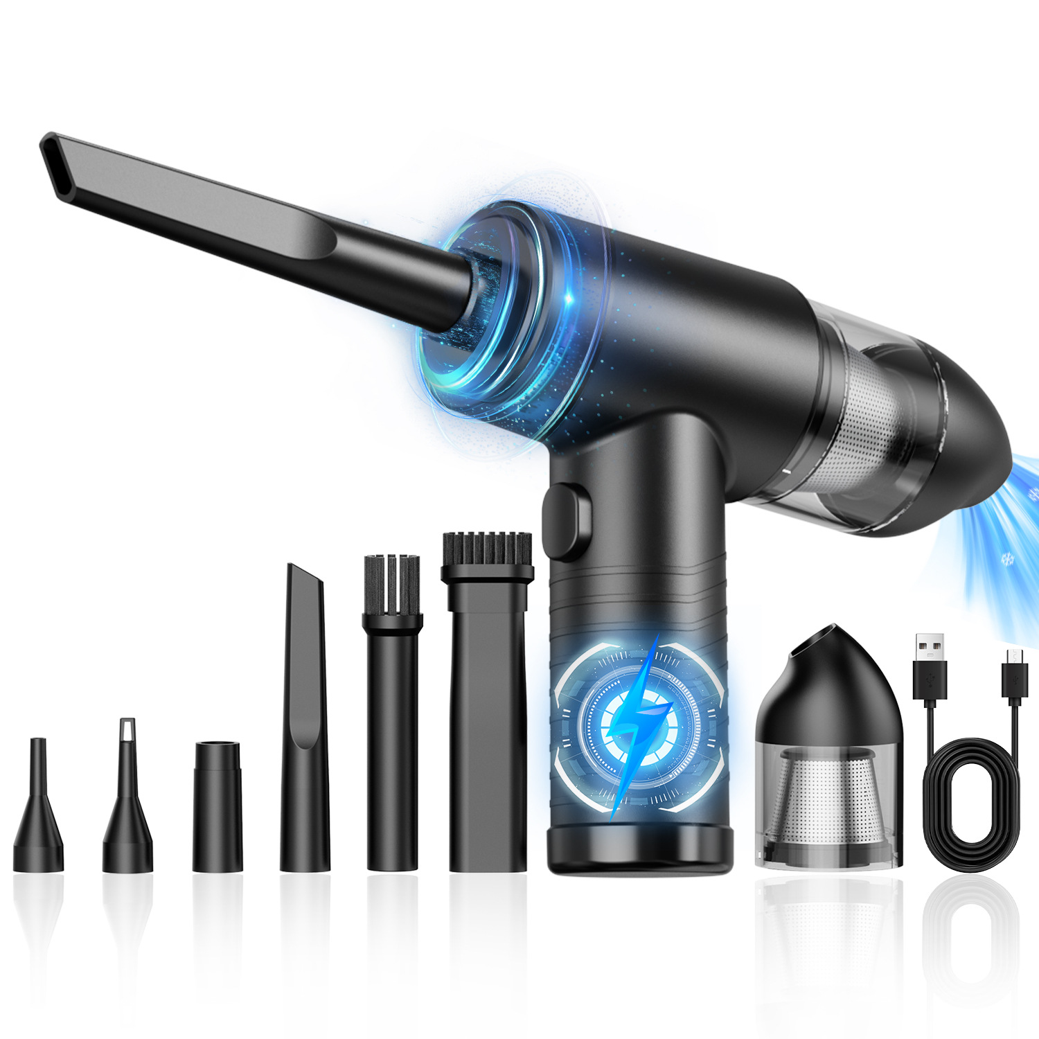 Nuevo coche inalámbrico colector de polvo portátil pistola de vacío de alta potencia de mano limpieza del hogar dos-en-uno soplador de polvo