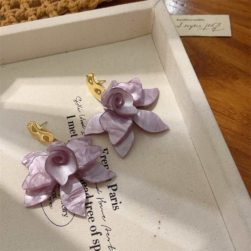 E3040 바이올렛 - 물결 귀걸이