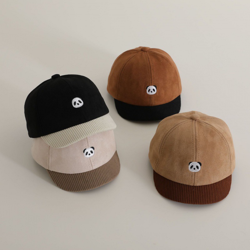 Sombreros para bebés primavera y otoño bordados con palabras gatos bebés gorras de lengua de pato guapo versátil sombrero para niños sombreros para niñas béisbol