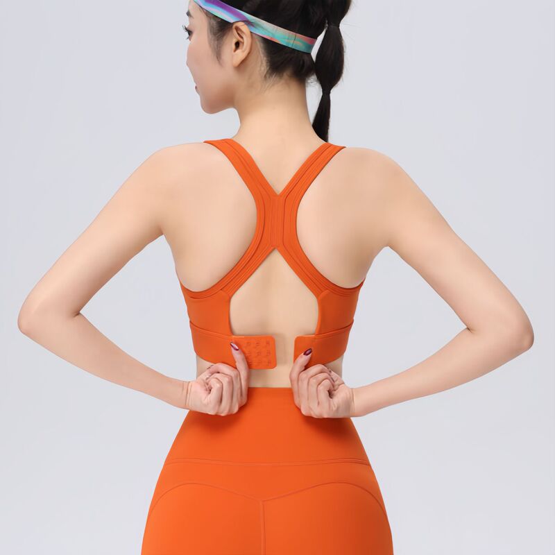 Bra Beauty Back Vest-Style Sports Bra All-In-One Bra Push-Up Shock-Proof Yoga Sports Bra for Large Breasts