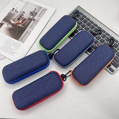 耐圧ポータブルEVAデニムカラージッパーボックスファッショナブルでハイエンドの近視サングラスサングラスメガネケース