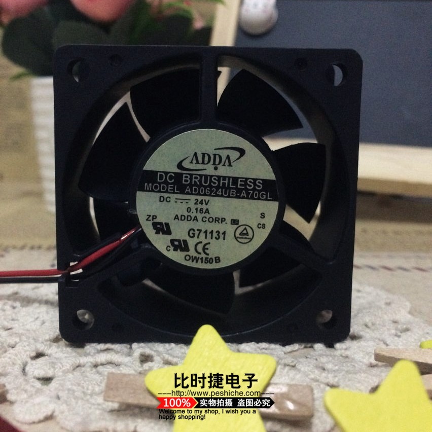 全新ADDA AD0624UB-A70GL DC24V 0.16A 6CM 6025 变频器风扇