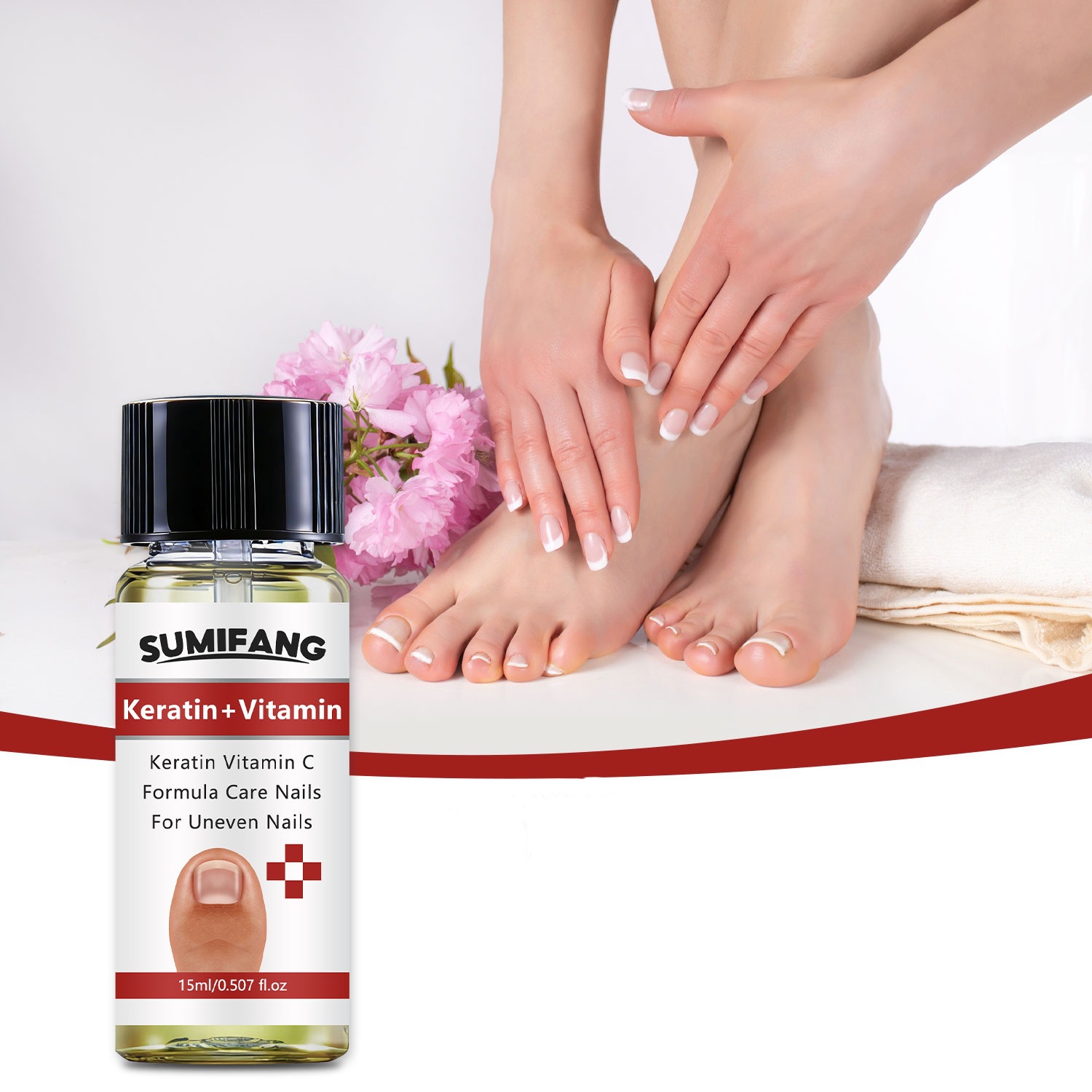 【SUMIFANG】Cross-border foreign trade nail care solution 15ml, gentle nail care