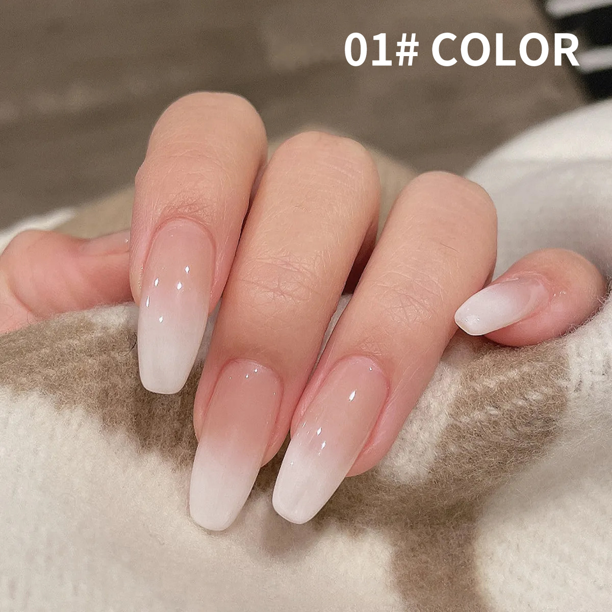 Esmalte de Uñas en Gel Blanco Lechoso Translúcido con Secado