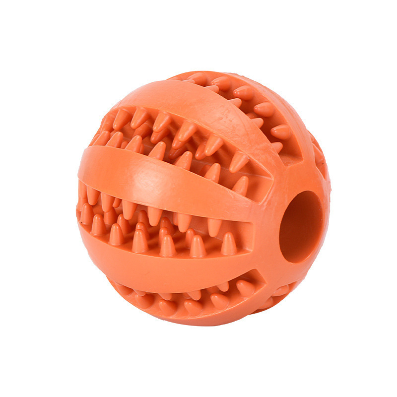 Pelota de goma elástica antiestrés con forma de sandía espinosa para perros, juguete dental y dispensador de comida para mascotas