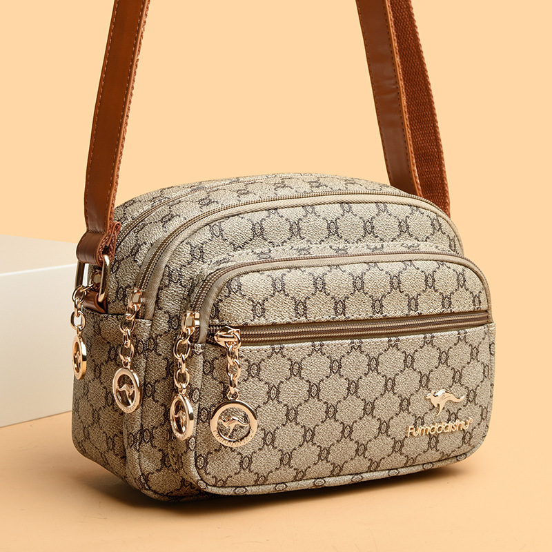 Large Capacity Fashion Bag Women's 2025 Summer New High-end Retro Printed Shoulder Bag Fashionable Crossbody Bag Women's Bag Large Capacity Fashion Bag Women's 2025 Summer New High-end Retro Printed Shoulder Bag Fashionable Crossbody Bag Women's Bag