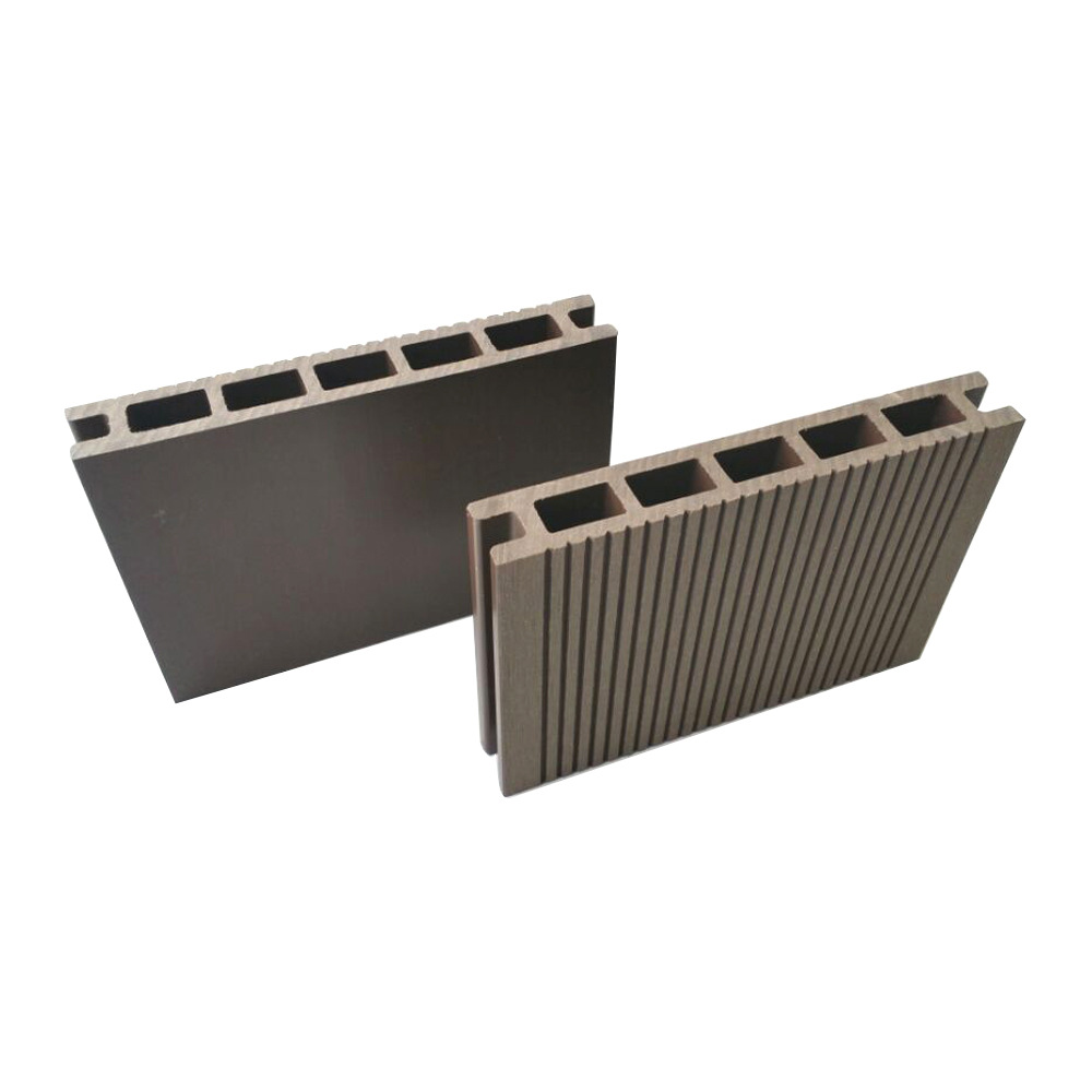 Madera plástico WPC piso generación cuadrado agujero piso 145*21 protección del medio ambiente plástico madera Material jardín decoración al aire libre tablero anti-corrosión image 6