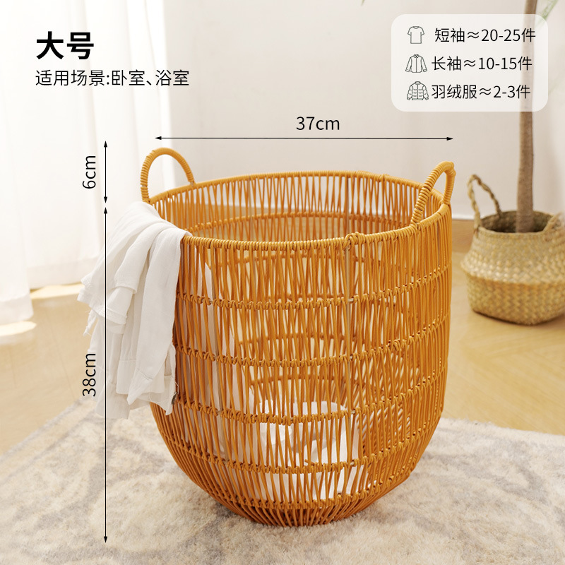 Cesta de ropa sucia de alto valor de belleza ligera de lujo canasta de tela de caña doméstica canasta de ropa sucia de baño canasta de ropa sucia a prueba de agua