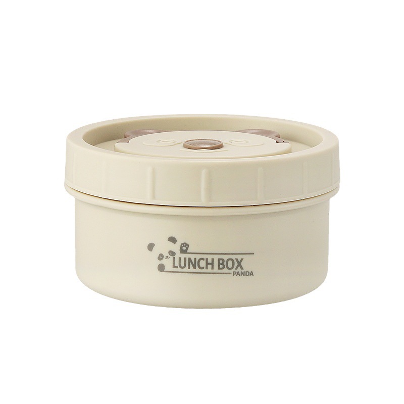 304 lonchera térmica tazón de desayuno portátil para trabajadores de oficina con tapa de mini artefacto de comida se puede calentar en el microondas. image 5