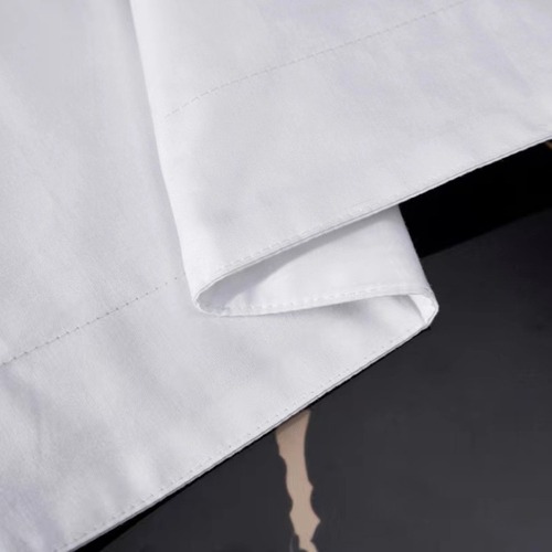 Hotel Bedding Set Four-Piece Suite, Bedsheets and Comforter, Pure Cotton, Pure White Damask, Five-Star Hotel, Guesthouse, Homestay Bedding