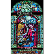 教堂艺术镶嵌彩玻背景墙彩色玻璃拼接焊接玻璃画彩色玻璃窗装饰