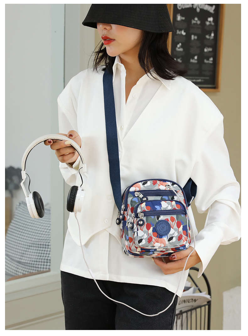 New Oxford Fabric Women's Mini Casual Crossbody Phone Bag Fashion Nylon Bag Single Shoulder Adjustable Waterproof Canvas Bag