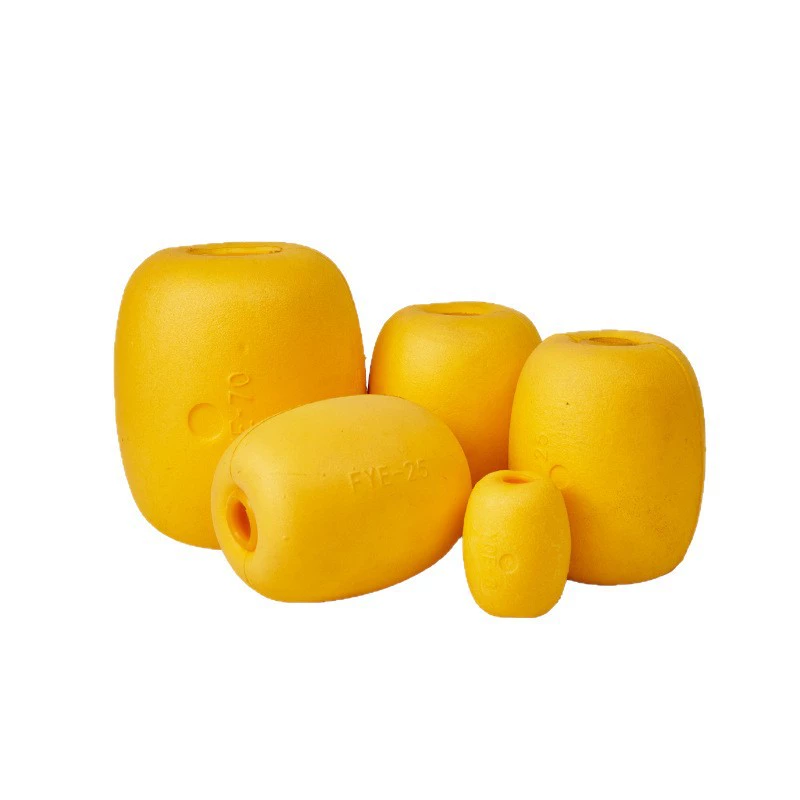 Yellow marine buoy, swimming pool from foam