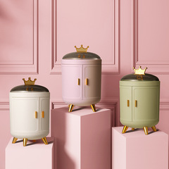 Crown high-end jewelry box ring anti-oxidation necklace earring storage box display and organization creative earring storage rack