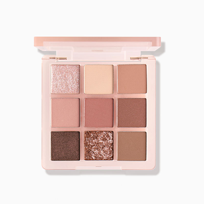 翠黛工厂 九宫格哑光眼影花火盘南瓜粉盘奶茶色持久 定制加工oem