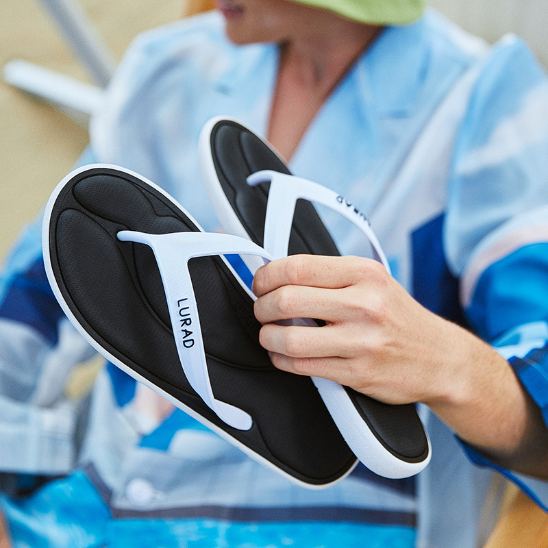 Summer flip-flops men's memory sponge non-slip outdoor sandals Flip-Flops men's casual beach shoes wholesale