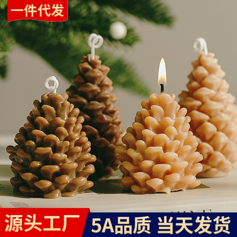 Christmas Pine Cone Scented Candle Handmade Souvenir Gift Christmas Decoration Foreign Trade Creative Scented Candle