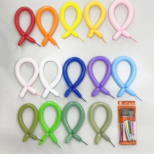 Macaron long-shaped internet-famous balloon circus clown animal cute design woven balloon magic latex balloon